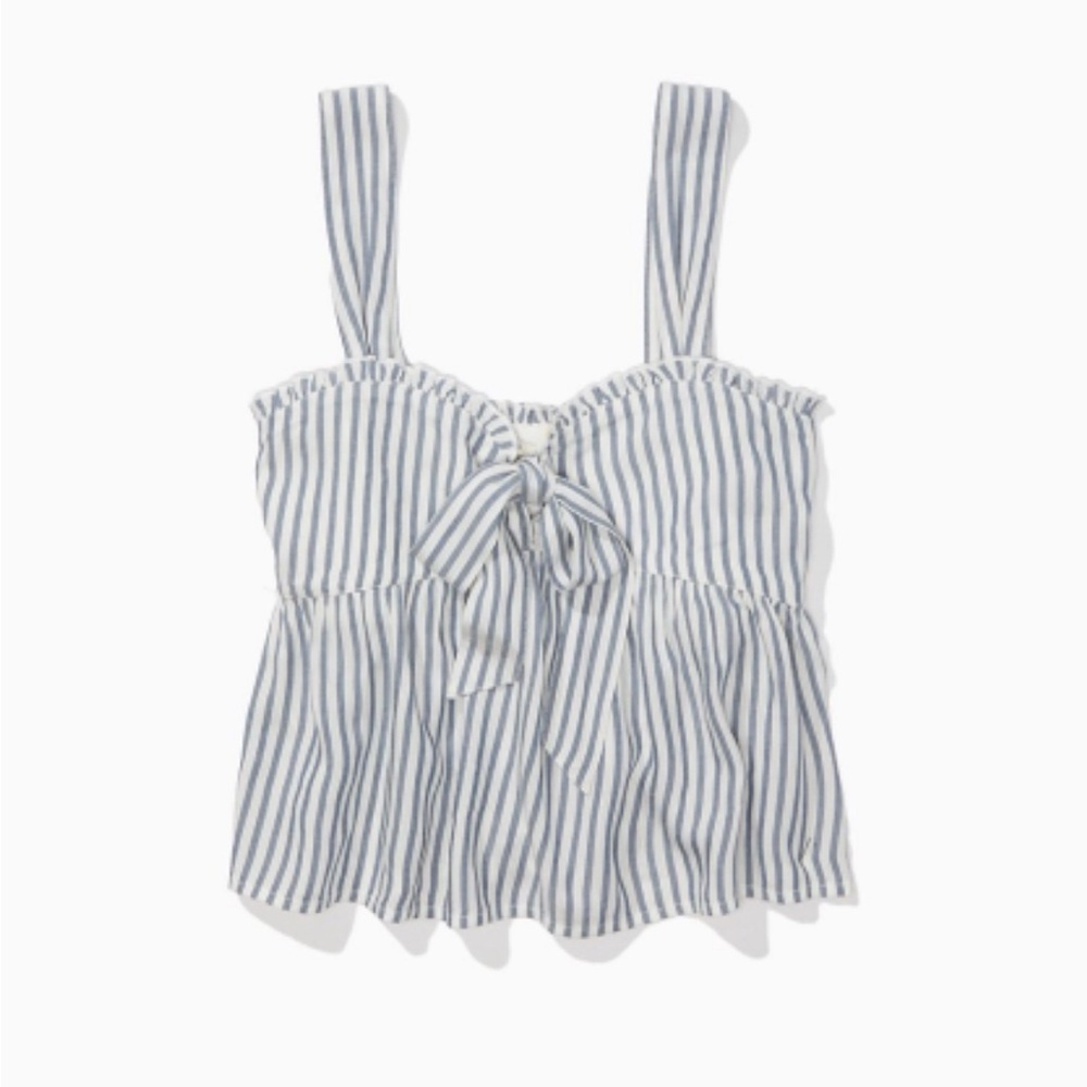 AE TIE-FRONT BABYDOLL BLOUSE - Small